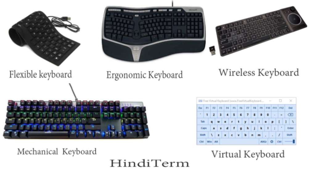कीबोर्ड कितने प्रकार के होते हैं?