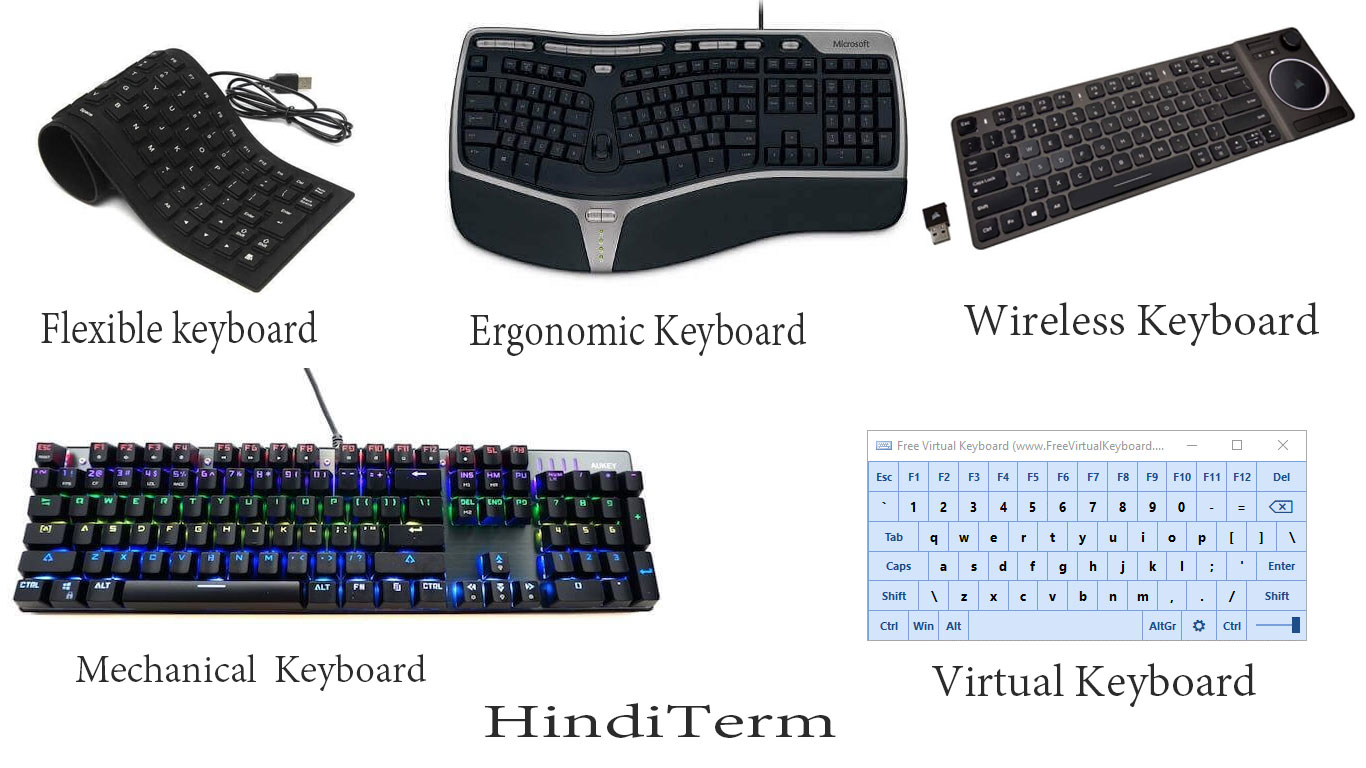 कीबोर्ड कितने प्रकार के होते हैं?