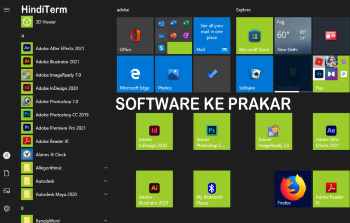 Software kitane prakar ke hote Hai
