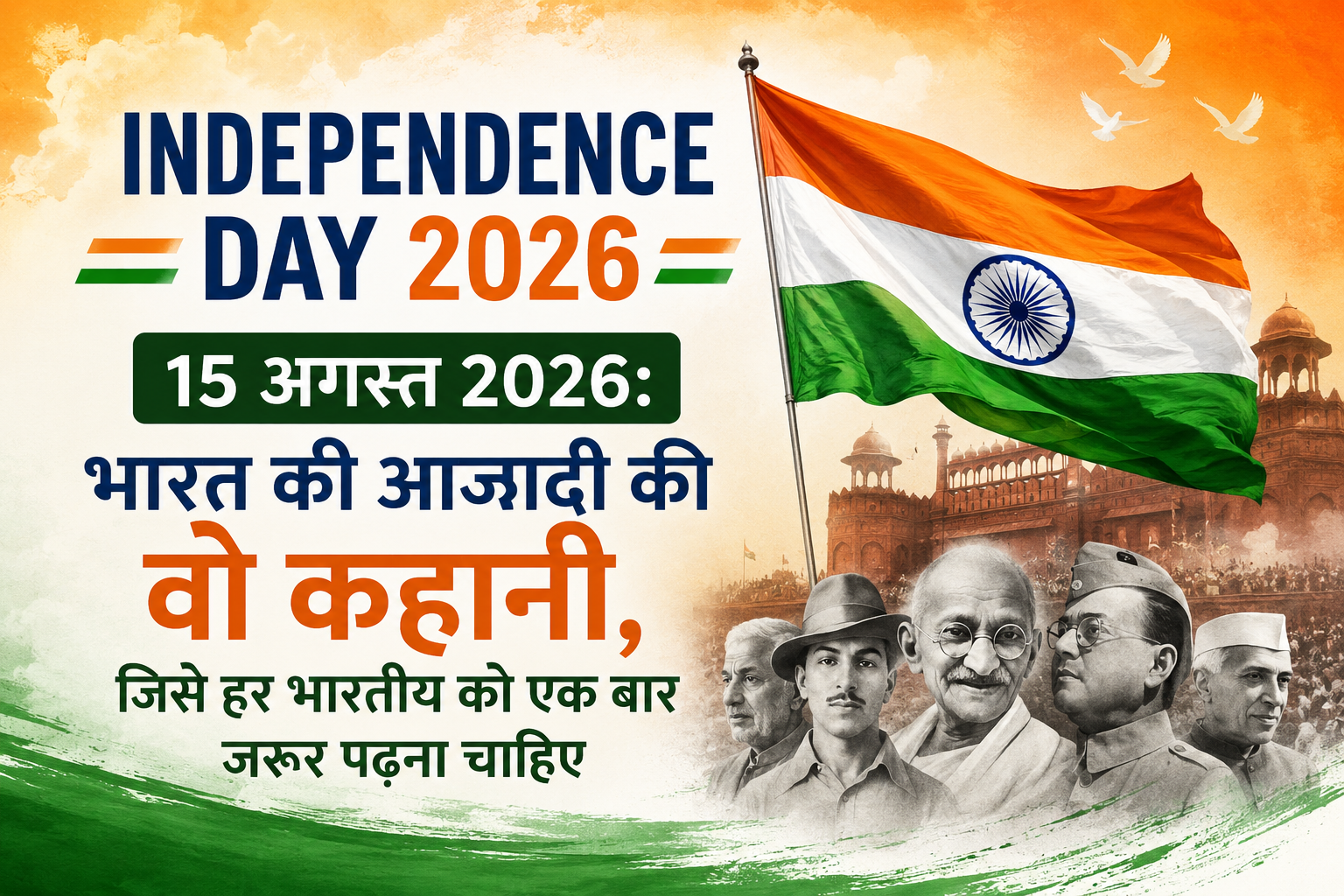Independence day 2026: 15 अगस्त 2026: भारत की आजादी की वो कहानी, जिसे हर भारतीय को एक बार जरूर पढ़ना चाहिए